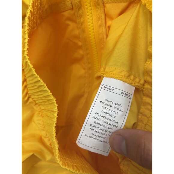 Empyre Jacket Womens M Yellow Hooded Windbreaker Full Zip Rose Graphic Print - Picture 5 of 6